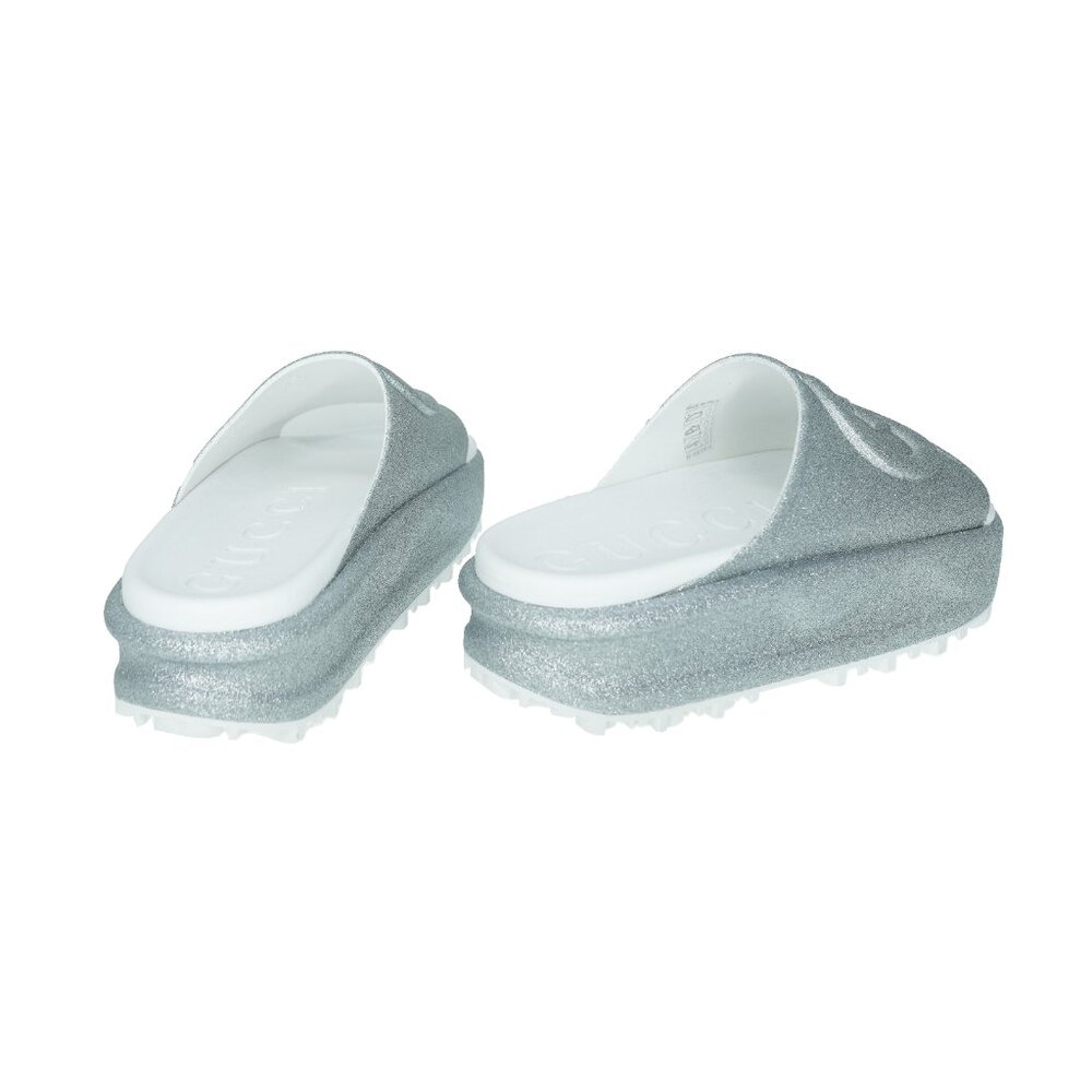 Gucci Interlocking G Glitter Slide Sandals - Picture 4 of 12